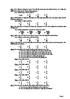 Trắc nghiệm môn Toán 11 - Phần xác suất
